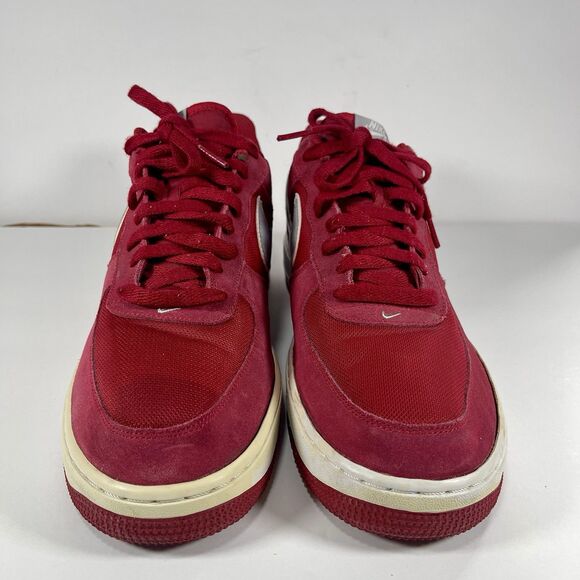 s-l1200.jpg Nike Air Force 1 Low Gym Red Suede Silver Swoosh 488298-623 Men\'s Size 12
